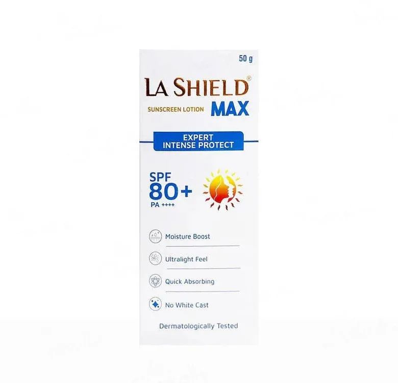 LA SHIELD MAX  SUNSCREEN SPF 80+ PA++++ 50GM